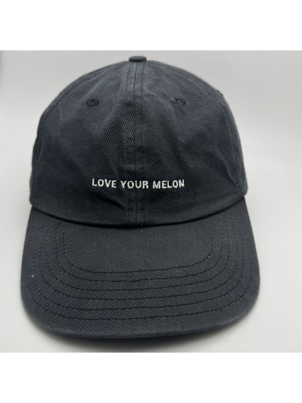Love Your Melon Black Baseball Cap Dad Hat Embroidered Adjustable Made in USA